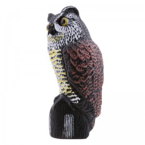36cm Plastic Garden Ornament Owl Yard Scarer Realistic Decoy Garden Decor