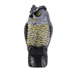36cm Plastic Garden Ornament Owl Yard Scarer Realistic Decoy Garden Decor