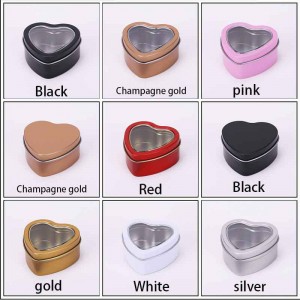 La latta a forma di cuore smerigliato può metallo di stagno in metallo Can 60 * 59 * 27mm