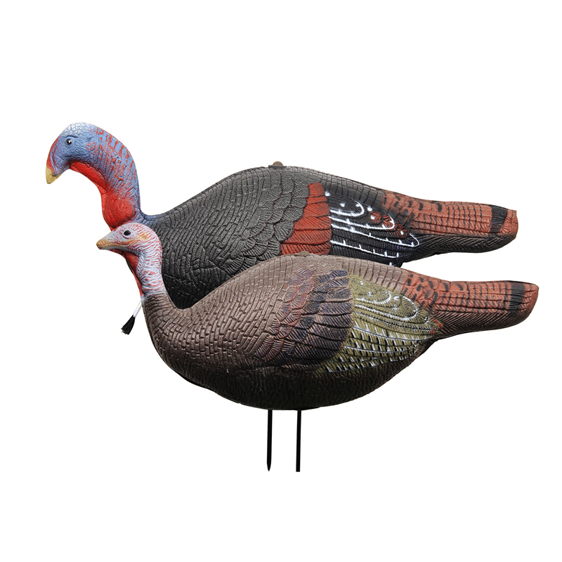 1 Accoppiamento realistico Jake Jake&Hen Turkeys DECOY PER LA CACCIA CON PASSEGGIO PURNO BAG COLLAPSIBILE LEGGERO