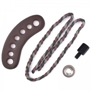 Elong Outdoor 470011 Sling in pelle di polso in metallo Gromet Grigio colore per tiro con l\'arco composto arco tiro