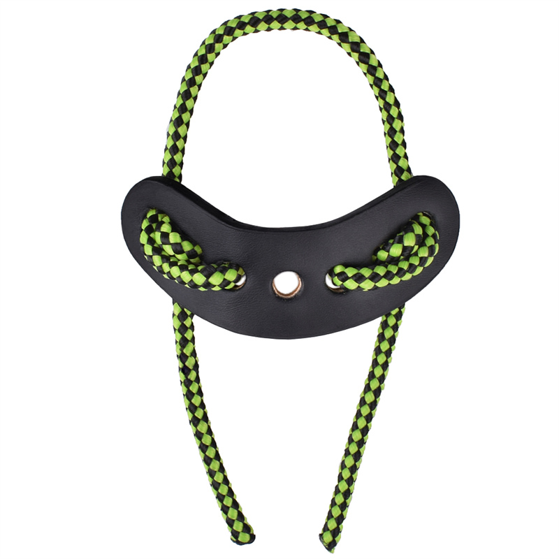 Elong Outdoor 470012 Sling da polso Verde Colore Verde in pelle Gromet Grometry Compound Attrezzatura per tiro a arco