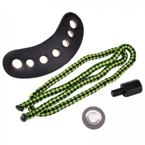 Elong Outdoor 470012 Sling da polso Verde Colore Verde in pelle Gromet Grometry Compound Attrezzatura per tiro a arco