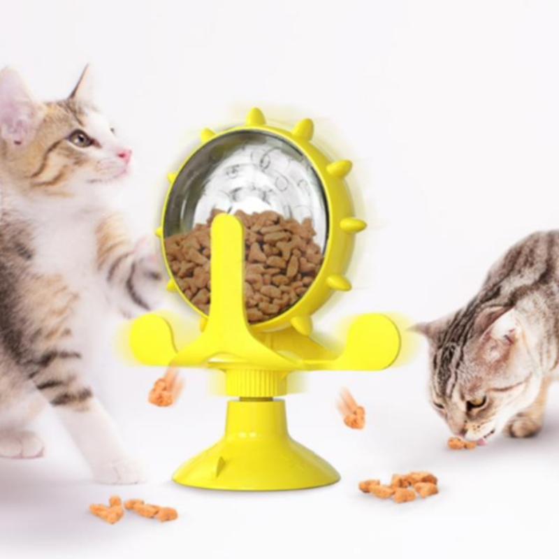 Forniture per animali domestici Giradischi Cat Cat Toy Interactive Feeder Slower Food Percage Trainer divertente gatto giocattoli