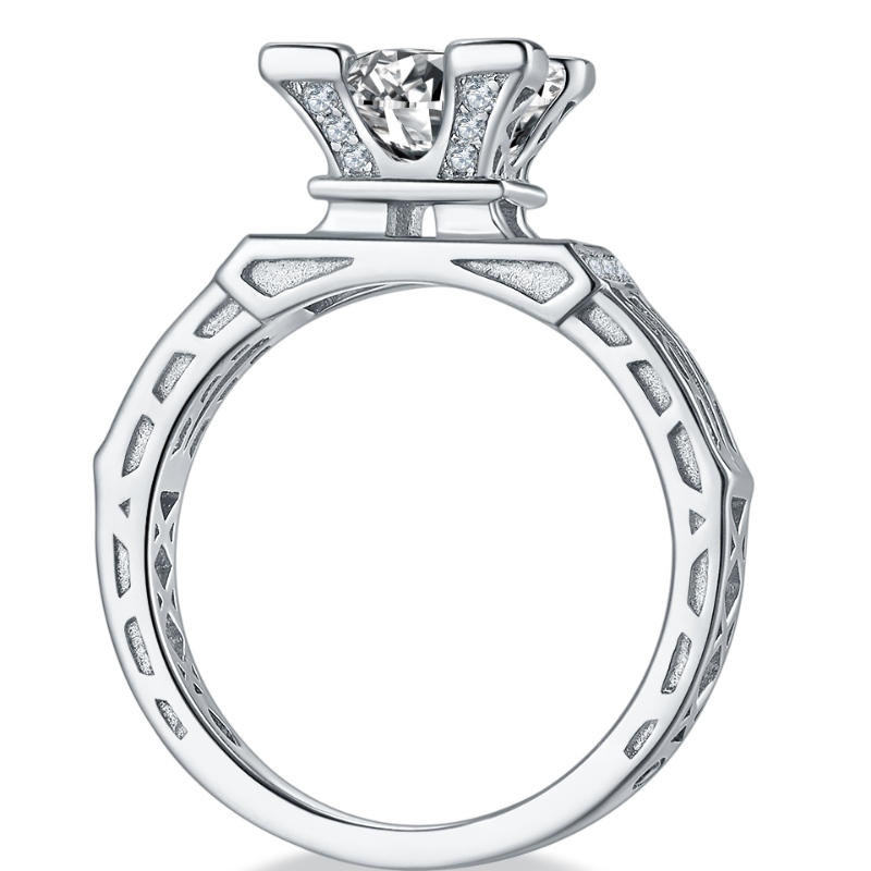 Gioielli tuochen Produttore professionale in argento sterling personalizzato 925 anelli con pietre 3a/5a/moissanite