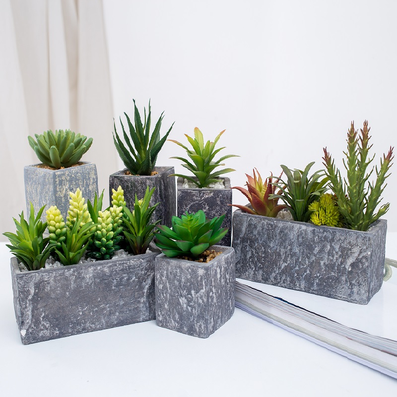 all'ingrosso pianta succulente artificiale in vaso