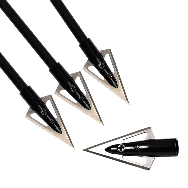 Nika Tiro con l'arco 15B004 3 Lama 125 Broadheads GRAIN per tiro con il bullone a tracolato Frecce a vite a vite