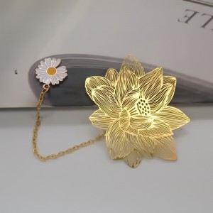 Segnalibri in ottone promozionale Pubblicità Gold Hollowed Out Logo Souvenir Metal Segnalibro