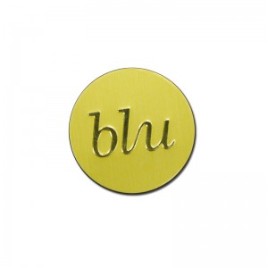 Etichetta per bottiglie di profumo di alluminio inciso Golden