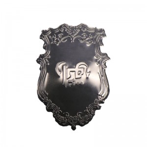 Autoadesivo di profumo di alluminio personalizzato anodizzato in oro metallico