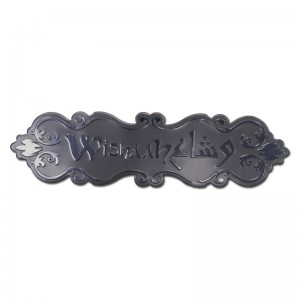 Autoadesivo di profumo di alluminio personalizzato anodizzato in oro metallico