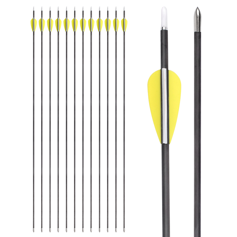 Elong Outdoor 121125 ID3.2mm Pure Carbon Arrow 32 \\ '\\' Archetto Archetto Frecce di carbonio per tiro target e pratica