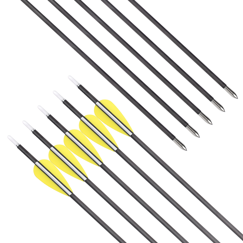 Elong Outdoor 121125 ID3.2mm Pure Carbon Arrow 32 \\ '\\' Archetto Archetto Frecce di carbonio per tiro target e pratica