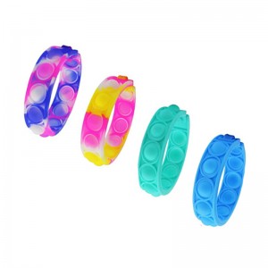 Push Bubble Kids Fidget Giocattoli, Adulti Silicone Fidget Braccialetto POP