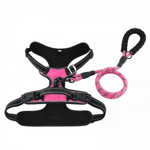 Gilet per cani personalizzato innylon riflettente grande fibbia per cani reversibile con guinzaglio