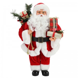 42 cm Natale standing santa claus decorazione decorazione figurina collezione tessuto festival vacanzenatale xmas peluche oggetto personalizzato