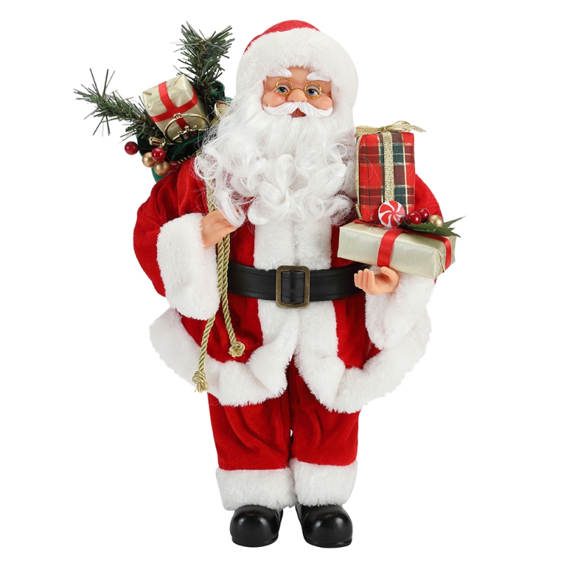 42 cm Natale standing santa claus decorazione decorazione figurina collezione tessuto festival vacanzenatale xmas peluche oggetto personalizzato