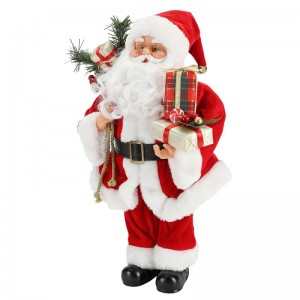 42 cm Natale standing santa claus decorazione decorazione figurina collezione tessuto festival vacanzenatale xmas peluche oggetto personalizzato