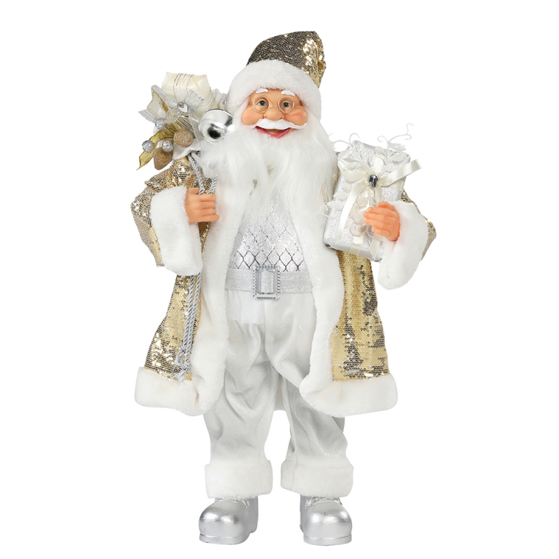 30 ~ 110 cm Natale Santa Claus Ornament Decoration Decorazione Deluxe Festival figurina collezione Xmas tradizionale