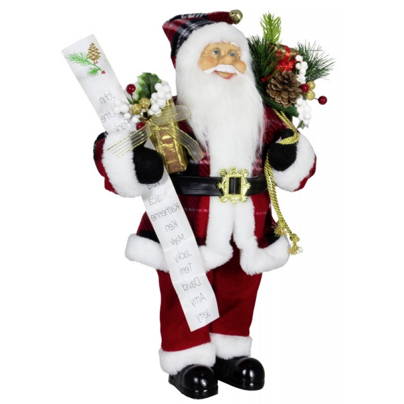 80 cm Decorazionenatalizia Babbo Natale Babbo Natale Elenco Nome Elenco Pigne Ornamento Toy Xmas per la casa Navidad Holiday Party Display