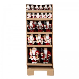 Display Stand Natale Standing Santa Claus Ornament Decorazione festival figura figurina collezione Xmas tradizionale