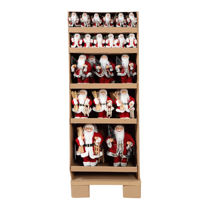 Display Stand Natale Standing Santa Claus Ornament Decorazione festival figura figurina collezione Xmas tradizionale