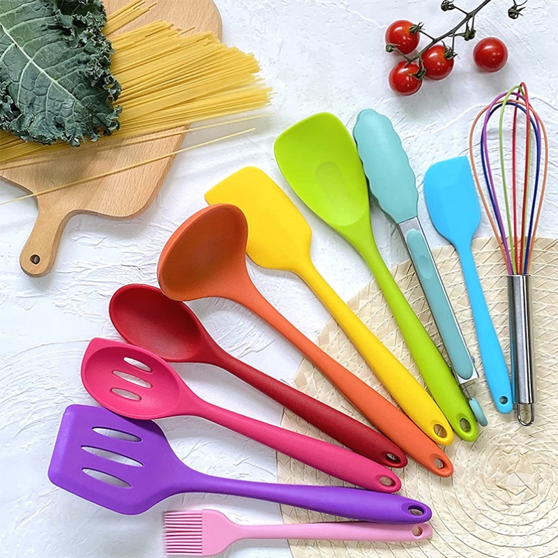 Spatola in silicone, set di utensili in silicone da cucina, utensili da cucina antiaderente