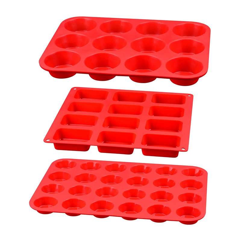 Stampi per muffin in silicone rettangolare rotondo, forniture di cottura