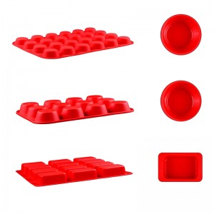 Stampi per muffin in silicone rettangolare rotondo, forniture di cottura