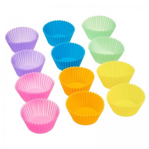 Muffin del cupcake in silicone antiaderente, tazze da forno
