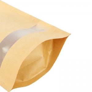 Zipper Kraft Stand Up Sacchetto con finestra