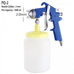 PQ-2 Air Spray Gun 2.0 mm ugello OEM fabbrica in plastica metallo ad alta efficienza atomizzante utensili di vernice pneumatica per auto e mobili