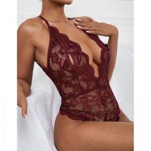 Lace Halter Sexy Sexy Shackless Pizzo One-Piece Sexy Sexy Lingerie Decoration Lace