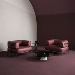 Tavolino da caffè in vetro temperato italiano di design moderno tavolino rotondo per soggiorno