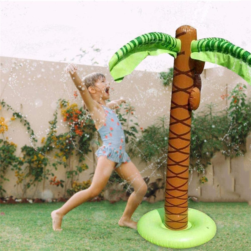 Giocattolo gonfiabile dell'albero di cocco della palma, decorazione del galleggiante all'aperto per la priorità bassa della spiaggia