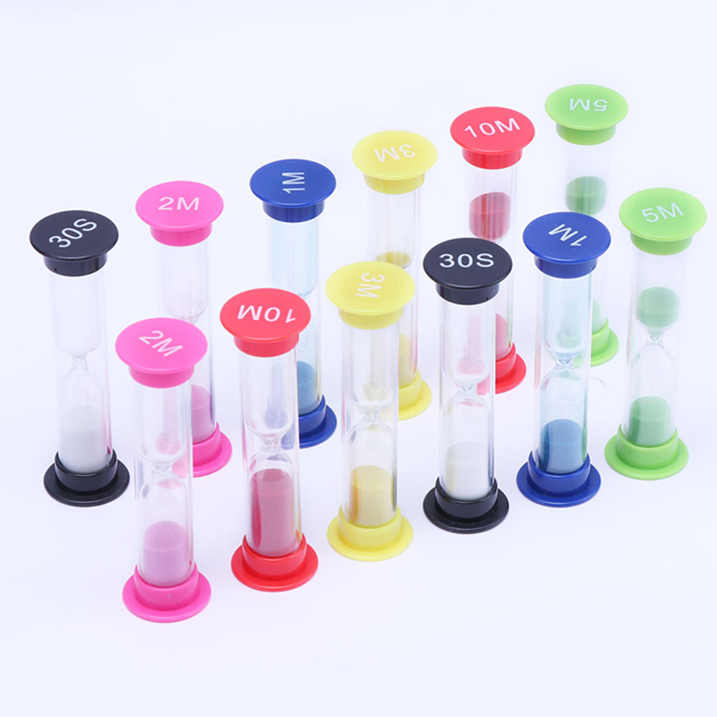 6 PCS Plastic Sand Timer Sandglass SandGlass Clessidra Orologio sabbia Timer 30 Sec/1 Min/2 minuti/3 minuti/5 minuti/10 minuti