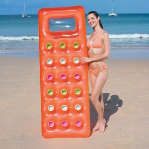 Air Divano PVC Lounge Chair Attrezzatura da bagno galleggiante 18 buche Materasso all\'aperto