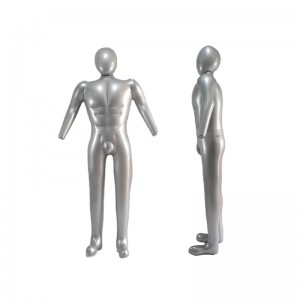 Modello di manichino maschio in PVC gonfiabile, grande dimensione con la testa e le braccia, il manichino del corpo pieno di plastica