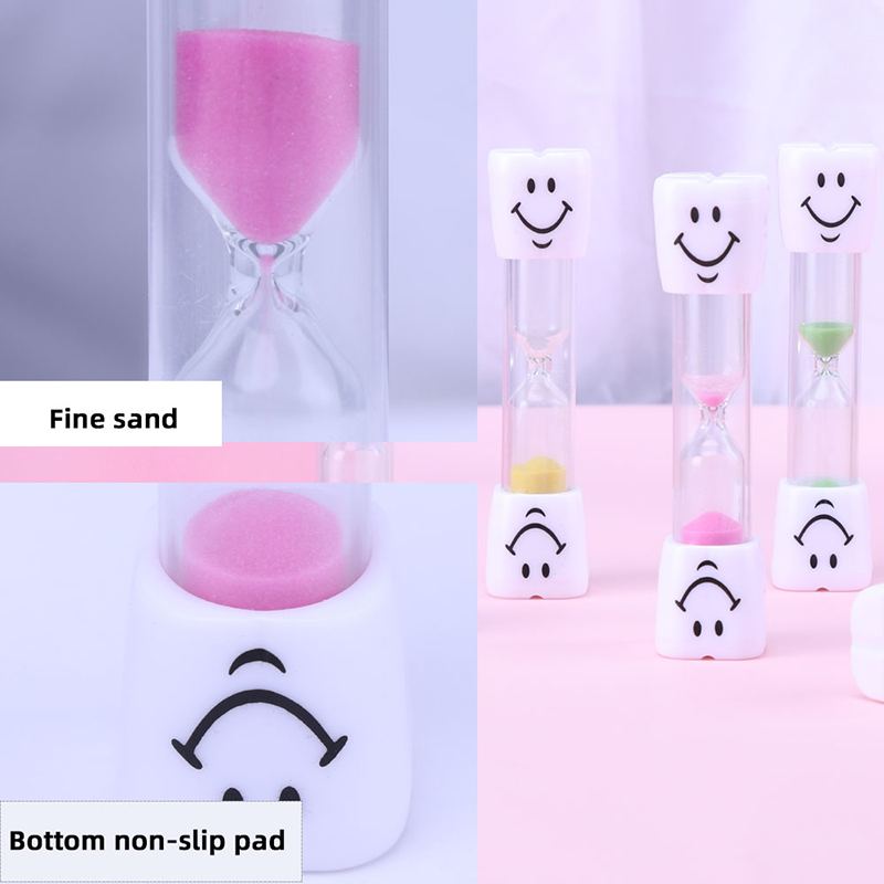 Timer di spazzolino per bambini Smilely Sand Timer Ornamenti decorativi per clessidri Denti Sorridi Face Timer per bambini Creative Sand Timer Regali