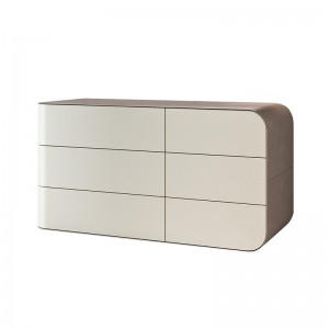 Mobili moderni in pelle in pelle in legno buffet bianco credenza per sala da pranzo