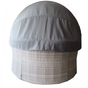 set di acciaio&wicker con luci