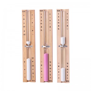 Factory Wholesale 5 15 minuti Eco colorato Timer di sauna sauna in legno a clessidra rotabile