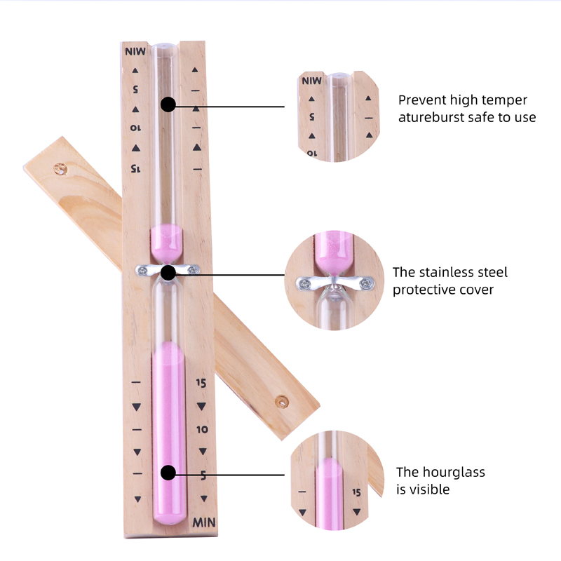 Factory Wholesale 5 15 minuti Eco colorato Timer di sauna sauna in legno a clessidra rotabile