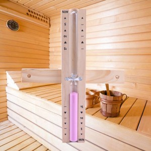 Factory Wholesale 5 15 minuti Eco colorato Timer di sauna sauna in legno a clessidra rotabile
