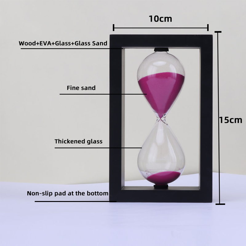 Personalizzazione Timer di sabbia con cornice in legno di alta qualità DECER TIMER SADGIE 15 30 MINUTER Frame di legno Mevalico