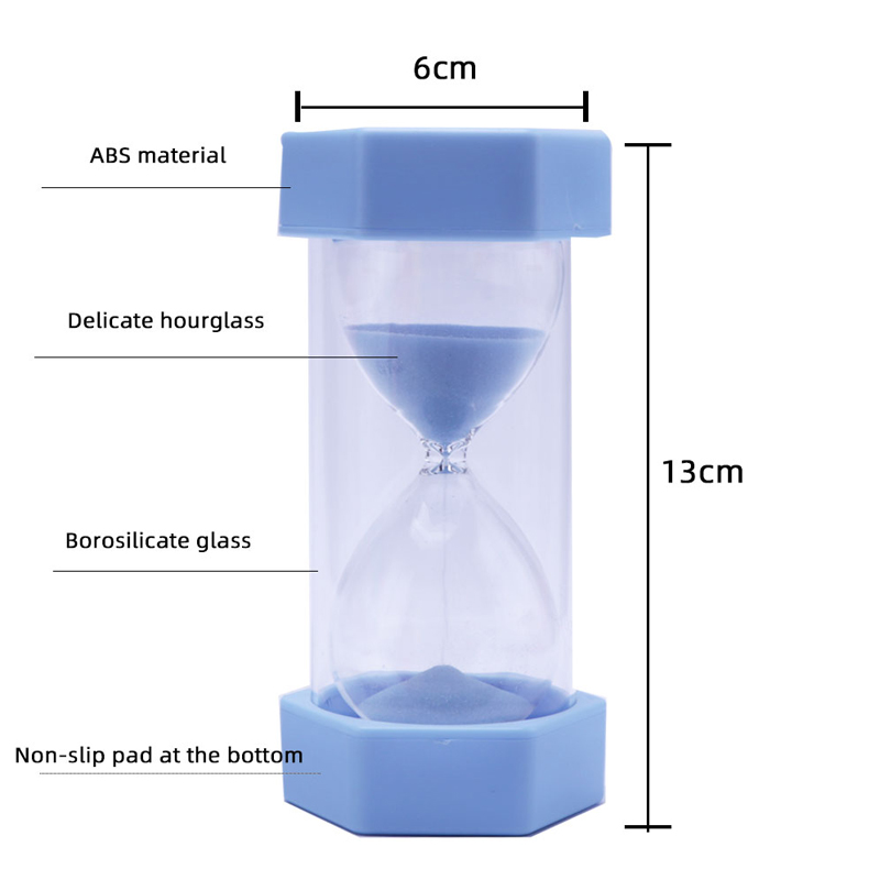 Timer di sabbia per clessidie ​​per clessidra per clessidra per clessidra per pianta viola da 30 minuti per decorazioni per la casa e istruzione