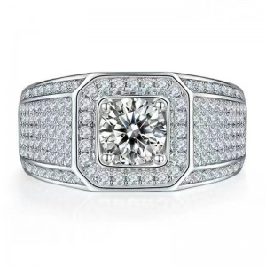 Engagement S925/18K/14k/10k con moissanite/Diamond reale per uomo