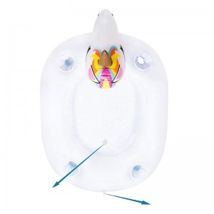 Porta della bevanda a vassoio di ghiaccio galleggiante, dispositivo di raffreddamento a buffet da picnic di frutta bevanda, barra di servizio di unicorno gonfiabile