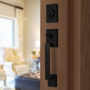 8003 Handset di ingresso della porta anteriorenera con impianto di deadbolt, set di blocco d\'ingresso