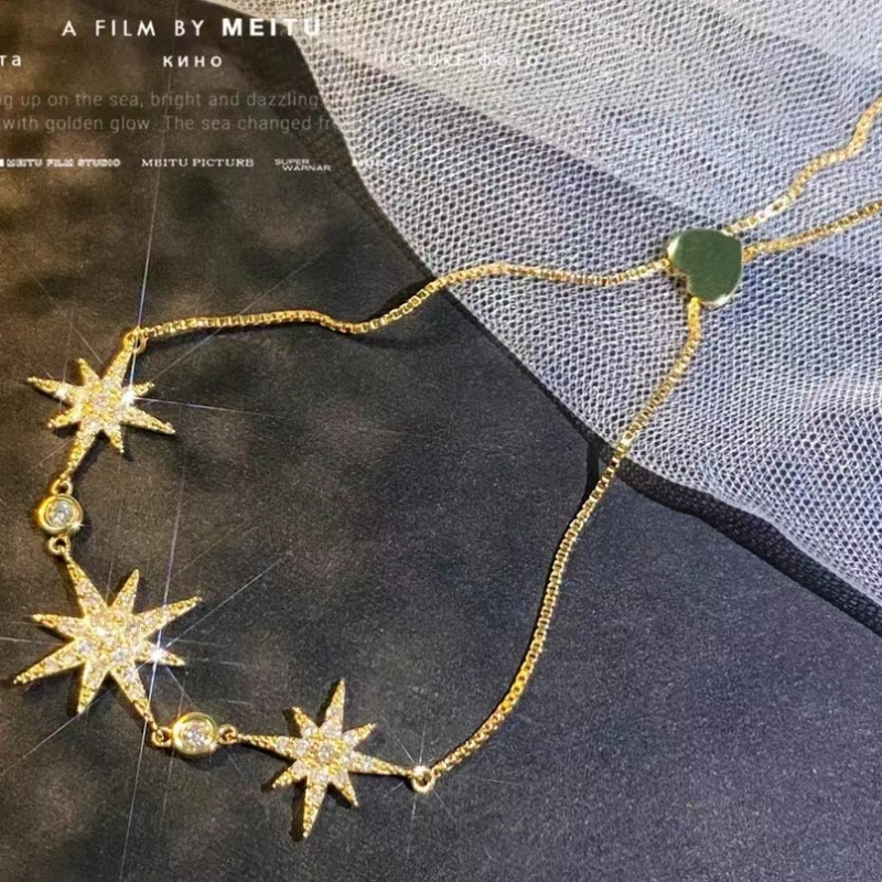 Tuochen Jewelry Fashion New Design 18K/14K/10K Gold Diamond Star Bracciale